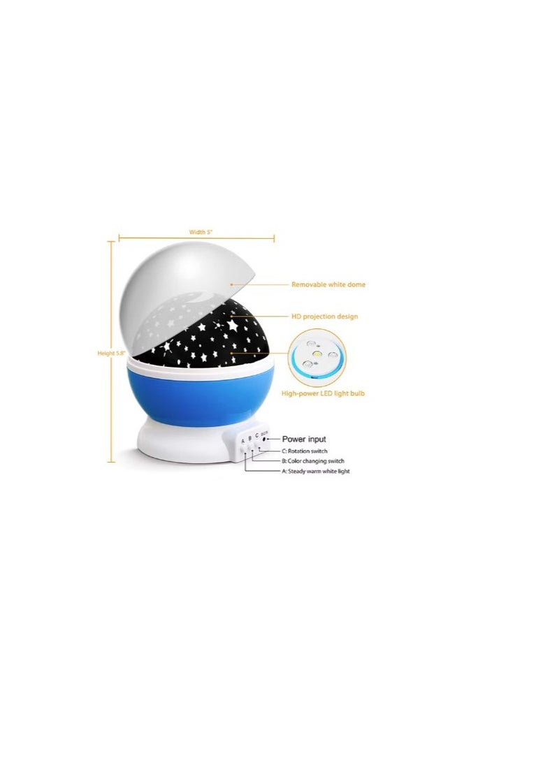 STAR MASTER Starry Night Light Rotating Moon Stars Projector Multicolour 5.6 x 5.2 x 5.1inch - Image 3