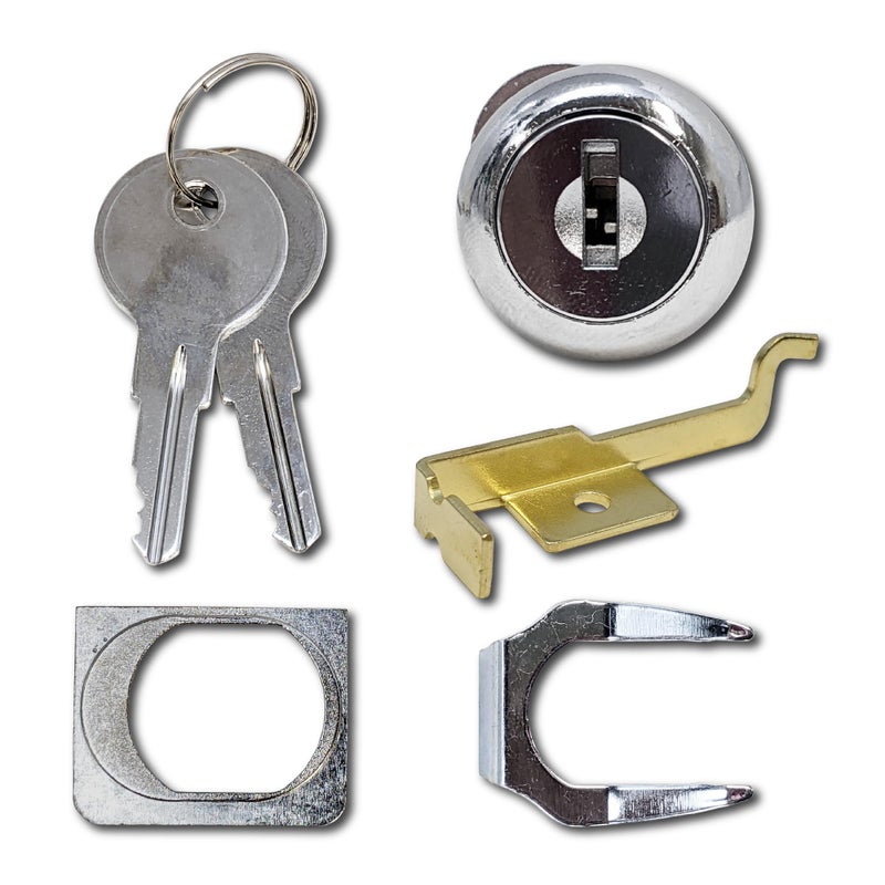 SUMMIT DOORWARE HON F24F28 2185 Replacement Filing Cabinet Lock Kit File Cabinet Lock Replacement with Removable Core Includes F26 Adapter Plate Keyed Different Lock Kit for Newer HON Vertical File Cabinets - Image 2