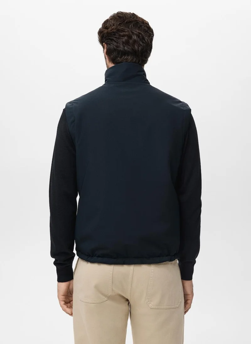 Mango Man Reversible water-repellent gilet