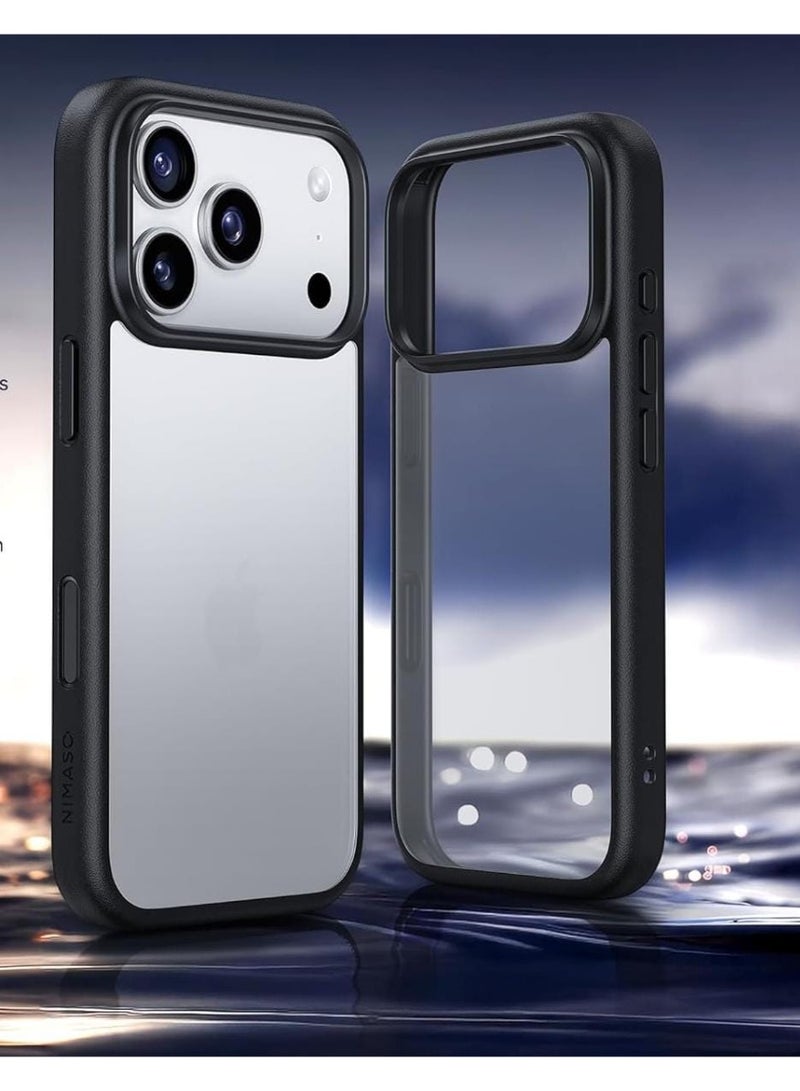 iPhone 17 Pro/ Case Grade Shockproof Drop Protection, Translucent Matte Back Anti-Fingerprint Slim Thin Phone Cover for Clear. - Image 1