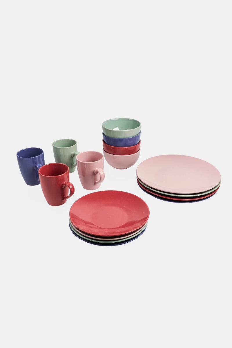 Maser 16 Pieces Combination Dinner Set, Multicolor - Image 1