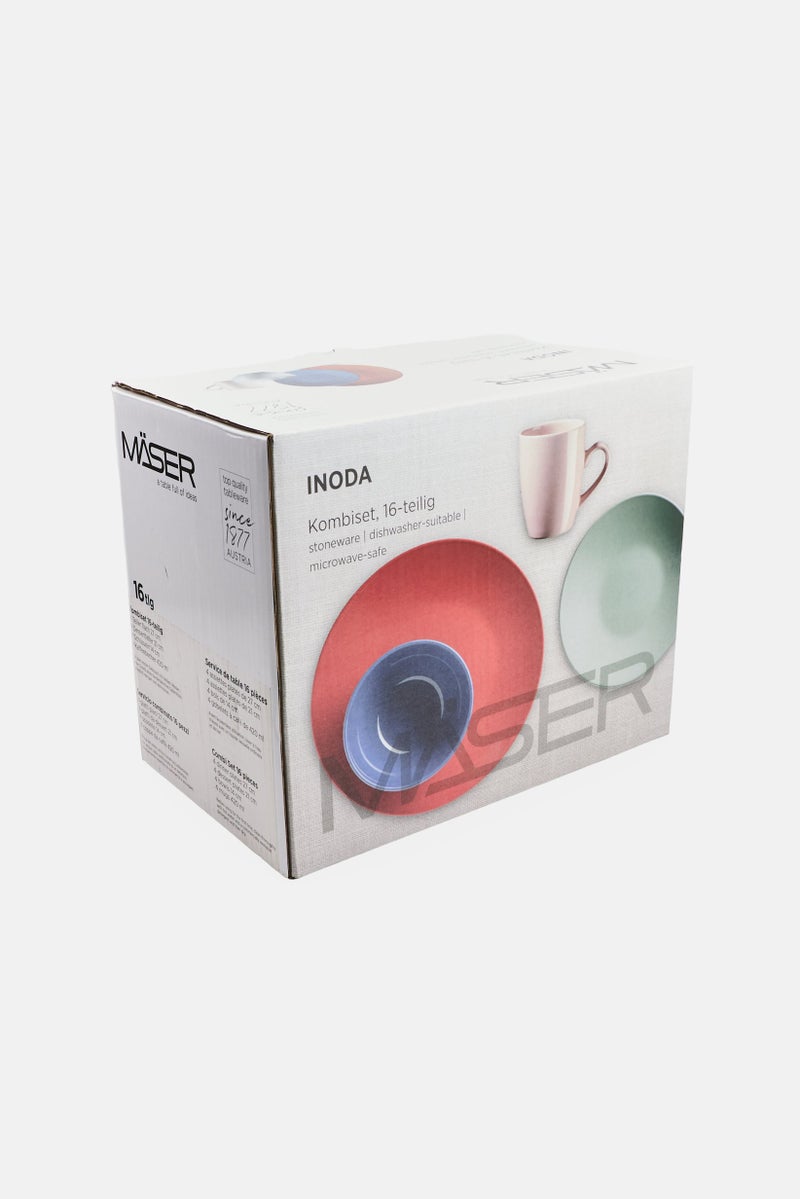 Maser 16 Pieces Combination Dinner Set, Multicolor - Image 3