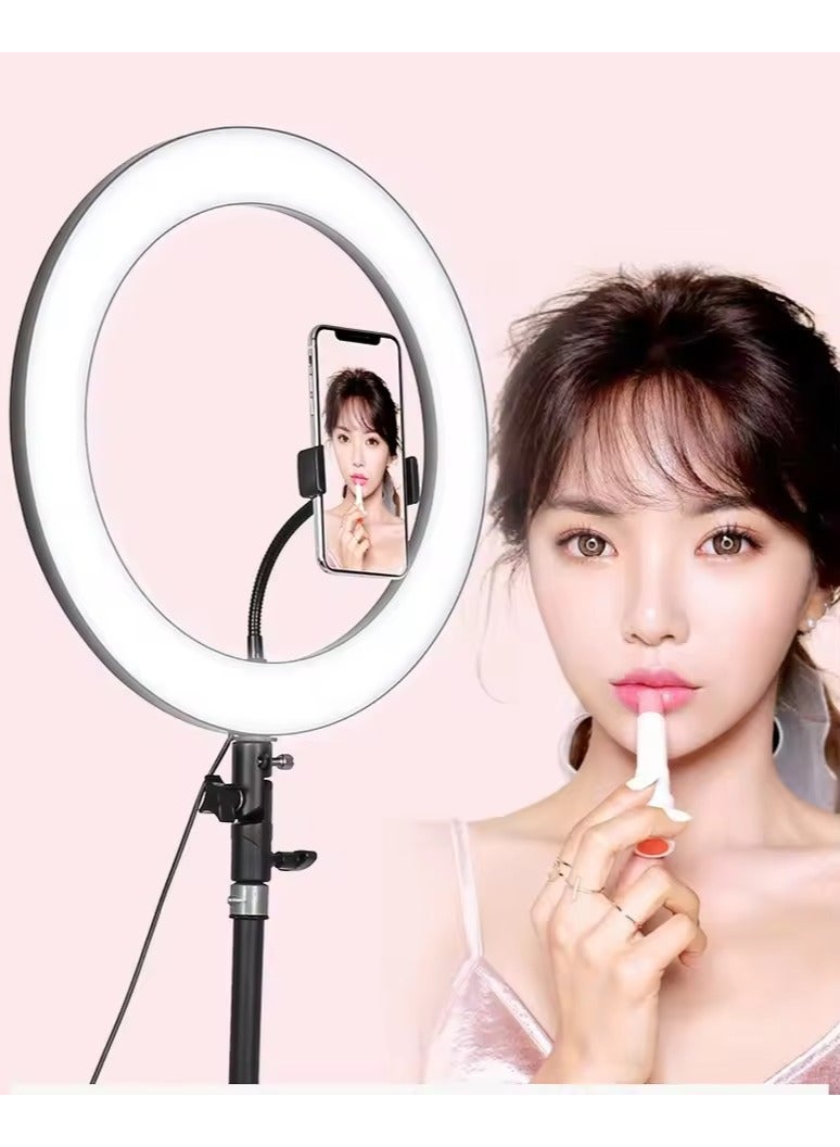 3000.0 mAh LED Photography Ring Light With Tripod Stand Black/White  - Image 3
