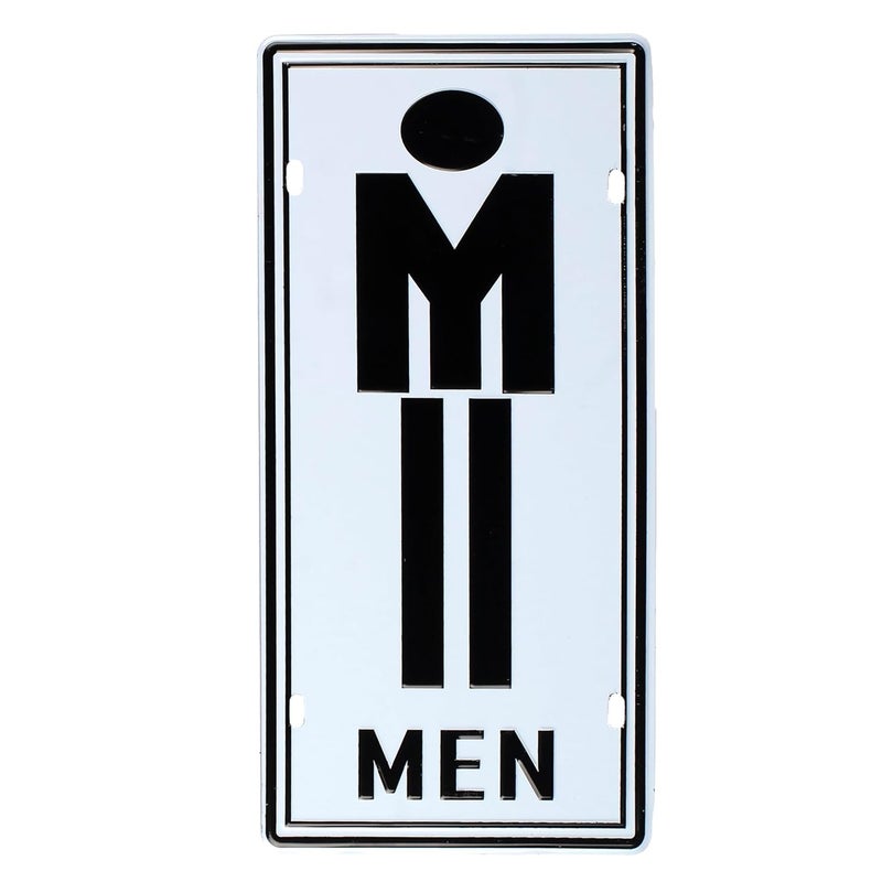 EAZYWAGON "Men Signage" Vintage Retro Metal Signs - License Wall Plate, Car Tag - Ideal for Cafe, Restaurant, Shop, Home, Hotel, Club, Office, Living Area - Design Plaque - Image 1