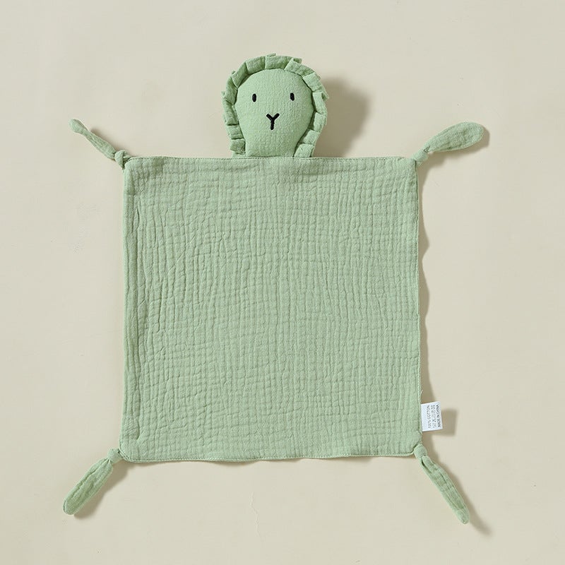 Baby Comfort Towel Cute Baby Pure Cotton Gauze Newborn Toy Comfort Doll Companion Plush Toy Soothing Sleep Lion - Image 1