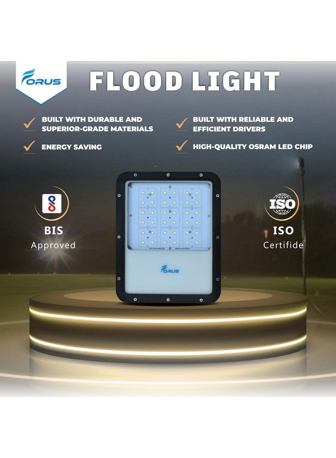 Forus LED Flood Light 200W Waterproof - 10 Years Warranty, Cool White, Outdoor High Mast Security Light 1Pc