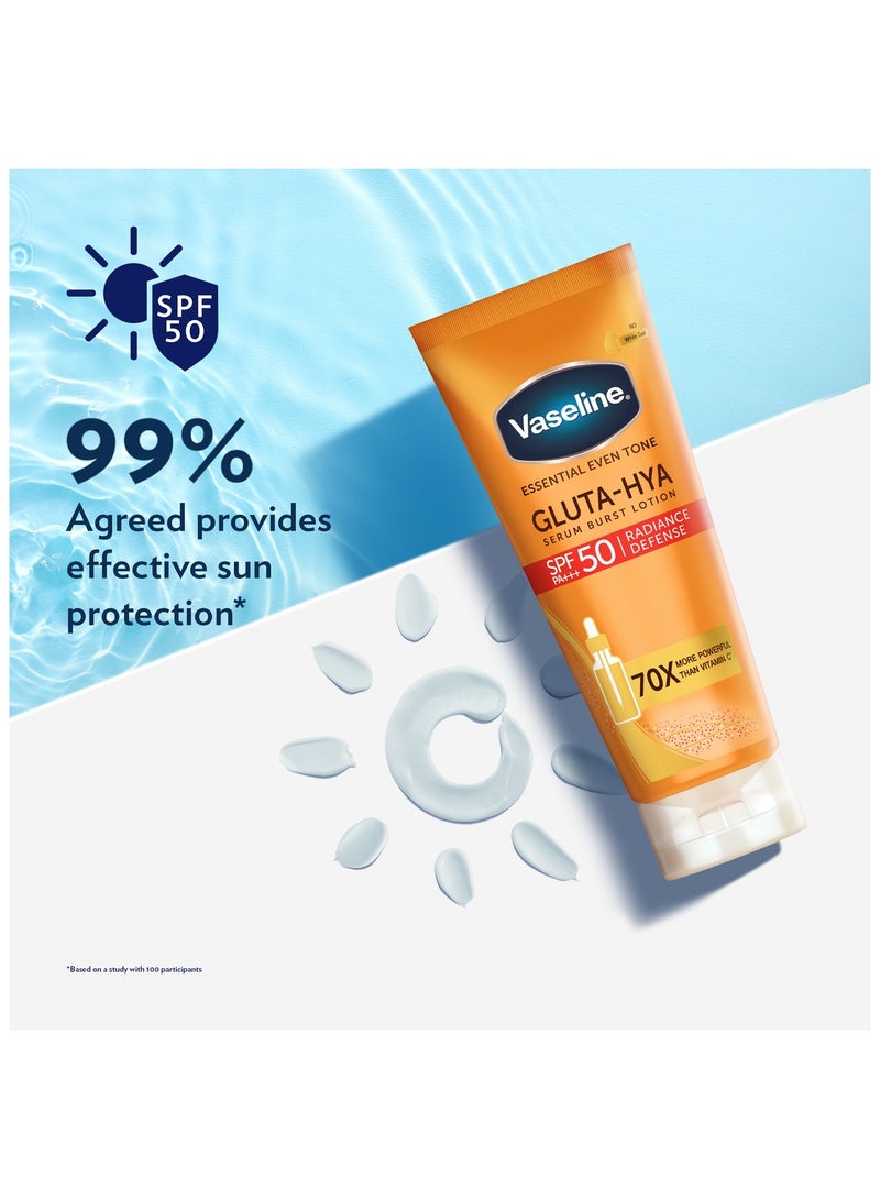 Vaseline لوسيون جلوتا-هيا سيروم برست، دفاع الإشراق، SPF 50 PA+++ - Image 3