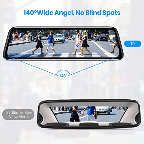 AUTO-VOX 9.35''1080P OEM Rear View Mirror Camera: Recording Wide View Back Up Camera for Cars, Smart Full Touch Screen Stream Media Backup Camera with Super Night Vision for Trucks,Vans, SUVS (AUTO-VOX T9) - Image 4