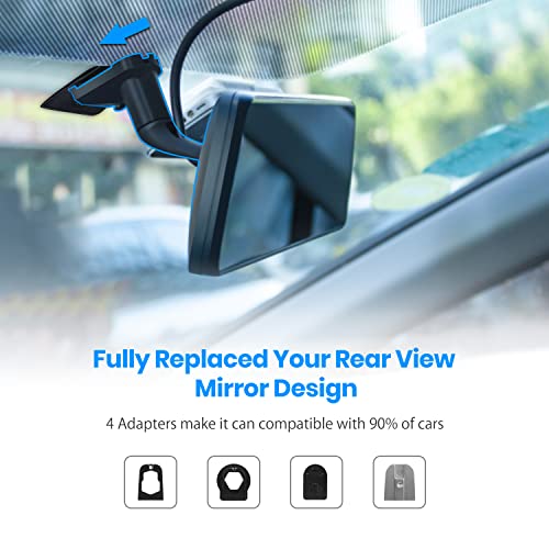 AUTO-VOX 9.35''1080P OEM Rear View Mirror Camera: Recording Wide View Back Up Camera for Cars, Smart Full Touch Screen Stream Media Backup Camera with Super Night Vision for Trucks,Vans, SUVS (AUTO-VOX T9) - Image 2