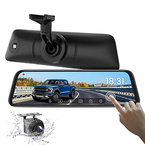 AUTO-VOX 9.35''1080P OEM Rear View Mirror Camera: Recording Wide View Back Up Camera for Cars, Smart Full Touch Screen Stream Media Backup Camera with Super Night Vision for Trucks,Vans, SUVS (AUTO-VOX T9) - Image 1