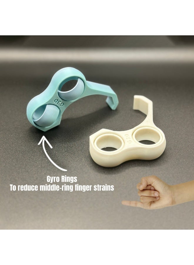 Ergonomic Mobile Phone Grip with Stress Relief Gyro Rings, Multifunctional Finger Strain Reducer - Image 3