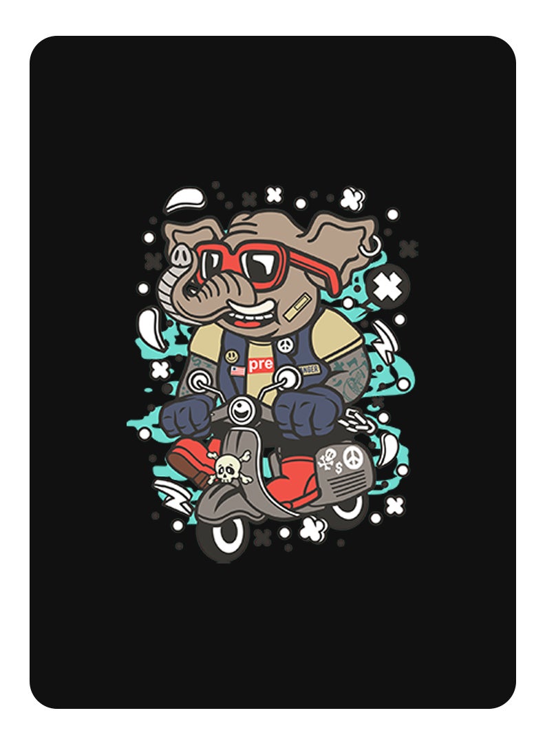 Theodor Protective Flip Case For Samsung Galaxy Tab S9 Plus With Trifold Stand Auto Wake Sleep Shockproof Cover Elephant on bike copy - Image 1