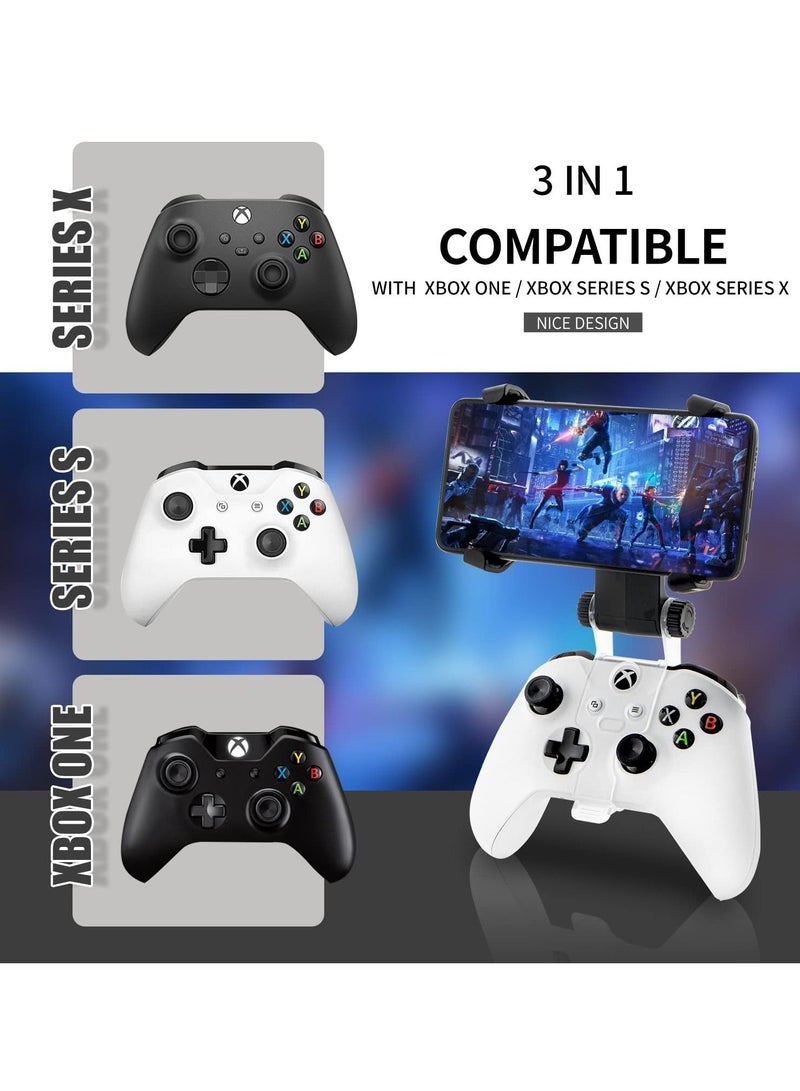 Phone Clip for Xbox Series X Controller, Mobile Phone Mount Adjustable Phone Holder Clamp for Xbox Series S/X, Xbox One S/X, Xbox One Controllers (Black) - Image 3