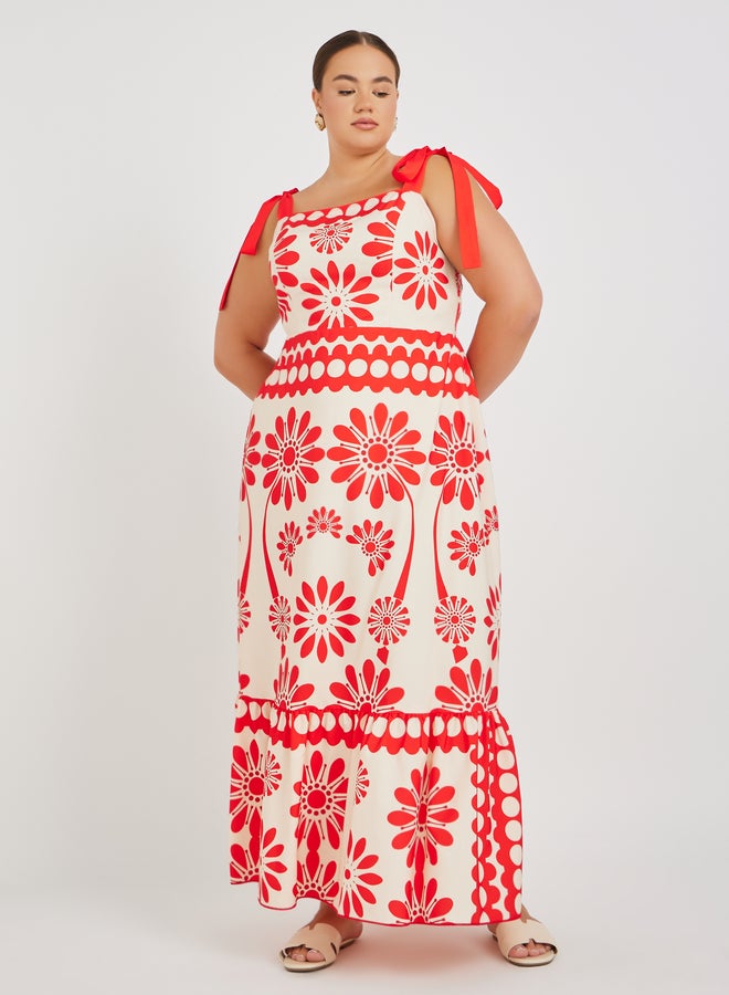 Styli Floral Print Maxi Dress - Image 1