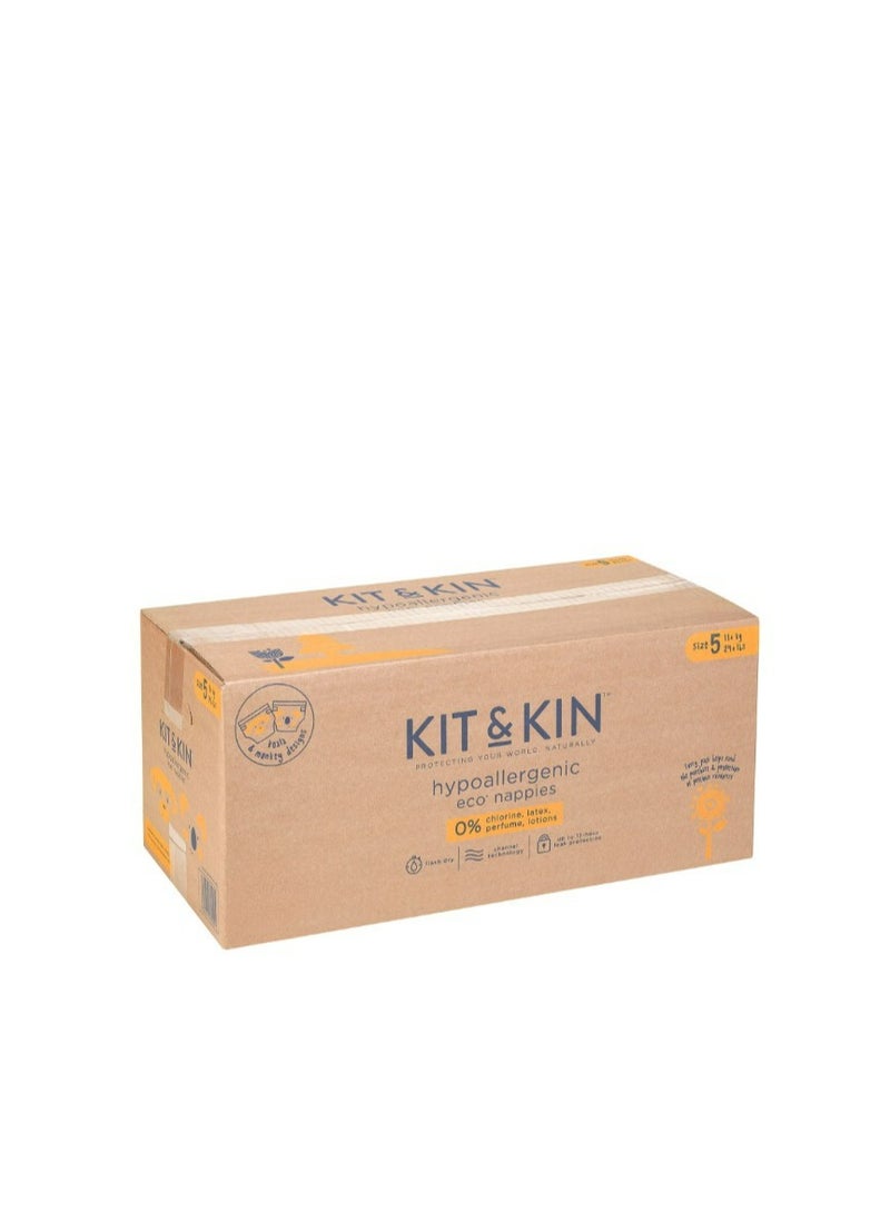 KIT & KIN Baby Diaper Size 5, 11+Kg (4-Pack | 112 Counts) Flash Dry Superior Leak Protection Disposable Diapers | Hypoallergenic Skin Protection Diapers Size 5 - Image 3
