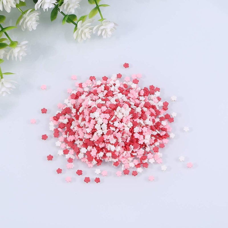 comfrt 100g Charms Clay Charms Crafts Scrapbook Colorful Sprinkles Flower for DIY Phone Case Decor(Mixed Color) - Image 5