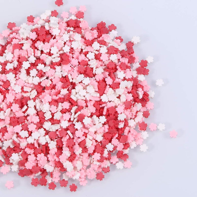 comfrt 100g Charms Clay Charms Crafts Scrapbook Colorful Sprinkles Flower for DIY Phone Case Decor(Mixed Color) - Image 3