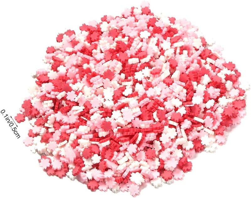 comfrt 100g Charms Clay Charms Crafts Scrapbook Colorful Sprinkles Flower for DIY Phone Case Decor(Mixed Color) - Image 2