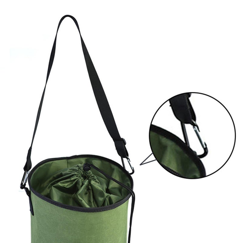Trash Backpack: Army Green Oxford Waterproof Tear-Resistant - Large Capacity Mesh Ventilation Odor-Reducing Lightweight Compact for Travel Outdoor Use - Image 2