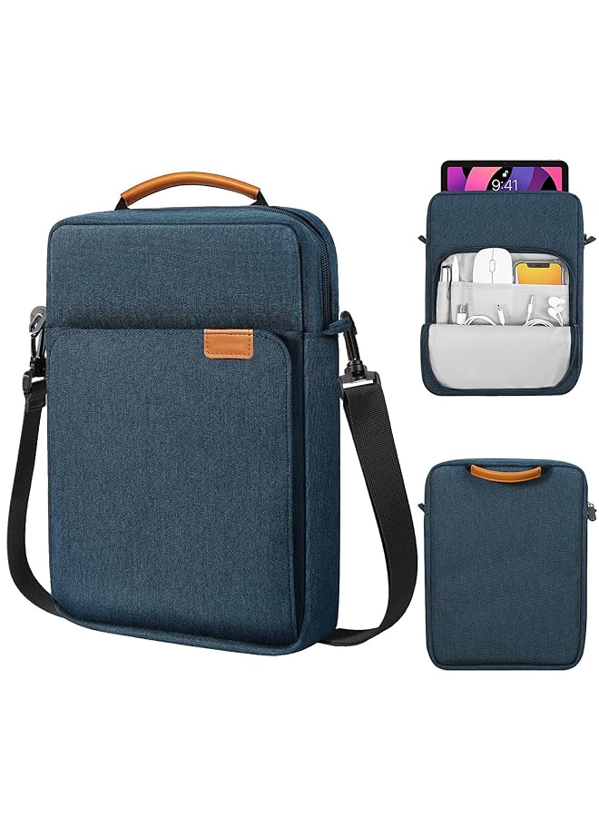 SYOSI 9 11 Inch Tablet Sleeve Bag Fits For Ipad Air 5 10.9 Inch 2022 Ipad Pro 11 M2 2022 2018 Ipad 10Th 10.9 Air 4 10.9 Tab S8 2022 Handle Carrying Case With Shoulder Strap Dark Blue  - Image 1