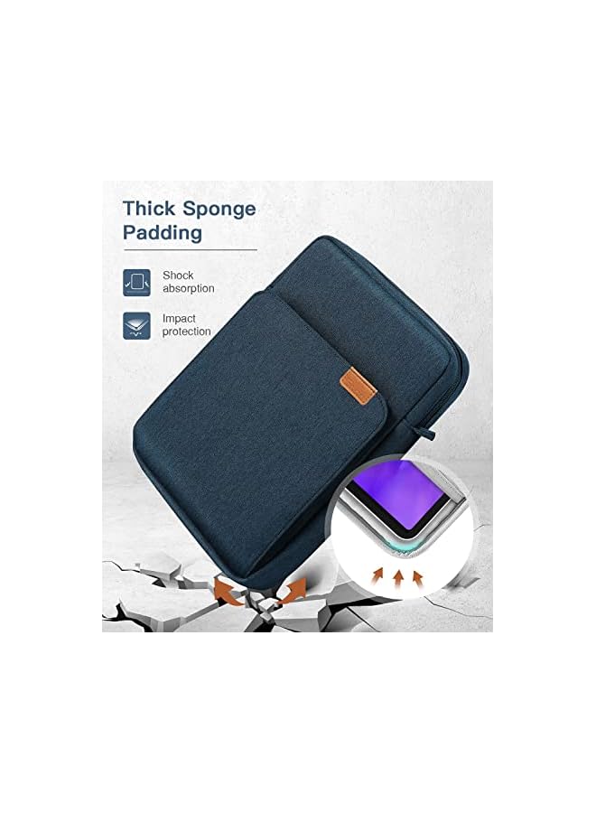 SYOSI 9 11 Inch Tablet Sleeve Bag Fits For Ipad Air 5 10.9 Inch 2022 Ipad Pro 11 M2 2022 2018 Ipad 10Th 10.9 Air 4 10.9 Tab S8 2022 Handle Carrying Case With Shoulder Strap Dark Blue  - Image 4