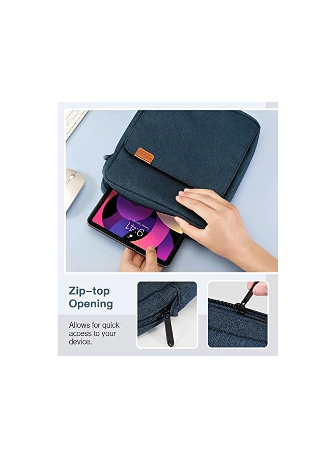 SYOSI 9 11 Inch Tablet Sleeve Bag Fits For Ipad Air 5 10.9 Inch 2022 Ipad Pro 11 M2 2022 2018 Ipad 10Th 10.9 Air 4 10.9 Tab S8 2022 Handle Carrying Case With Shoulder Strap Dark Blue  - Image 3