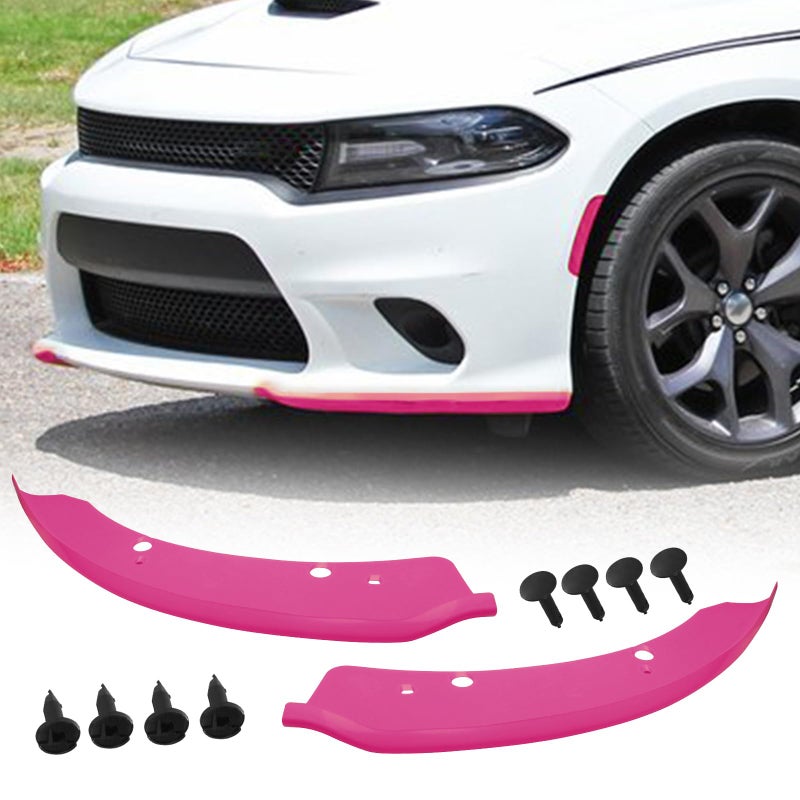 HTRACING Front Bumper Lip Splitter Protector Compatible with Charger SRT HellcatSRT 392Scat PackRT Scat PackGTRT 20152023 Pink