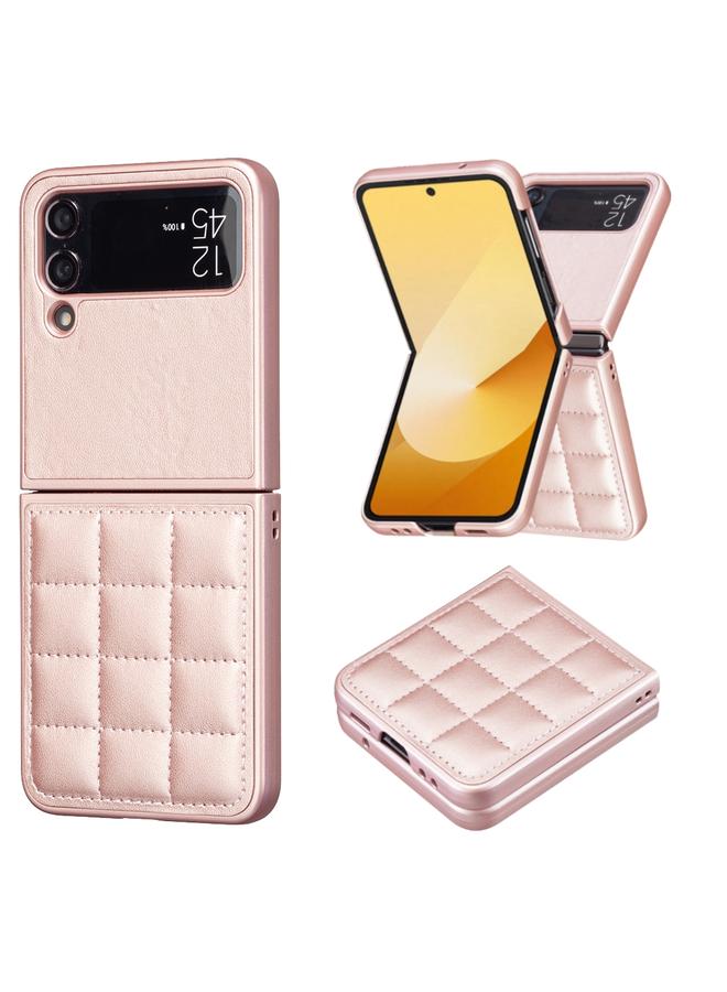 Green Tiger For Samsung Galaxy Z Flip3 Square-shaped Leather Back Cover Phone Case(Rose Gold)