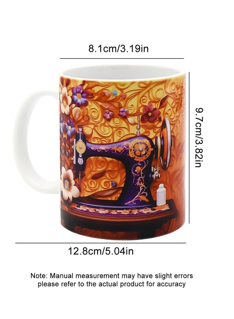 SYOSI Funny Mug - 11oz Sewing Mug Coffee Mug Cup Ceramic Water Botter, Multi-Purpose Sewing Coffee Mug Suitable for Indoor Office Home Travel Party - Image 2