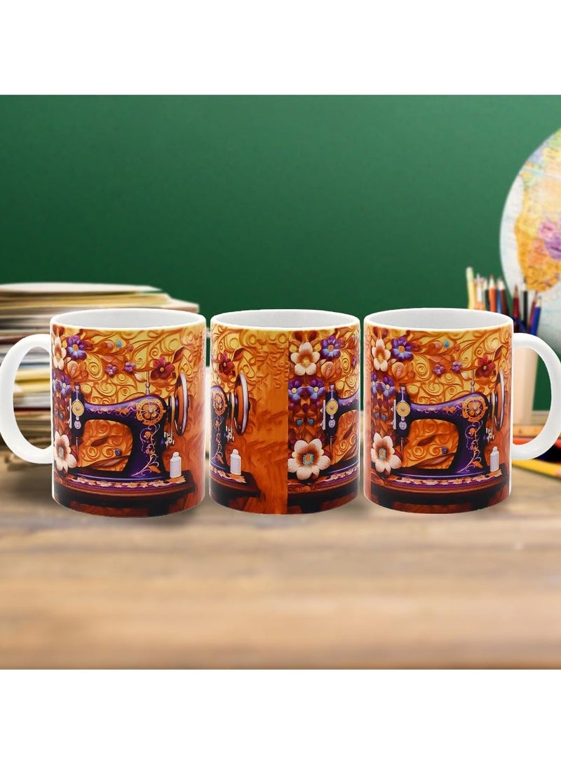 SYOSI Funny Mug - 11oz Sewing Mug Coffee Mug Cup Ceramic Water Botter, Multi-Purpose Sewing Coffee Mug Suitable for Indoor Office Home Travel Party - Image 5