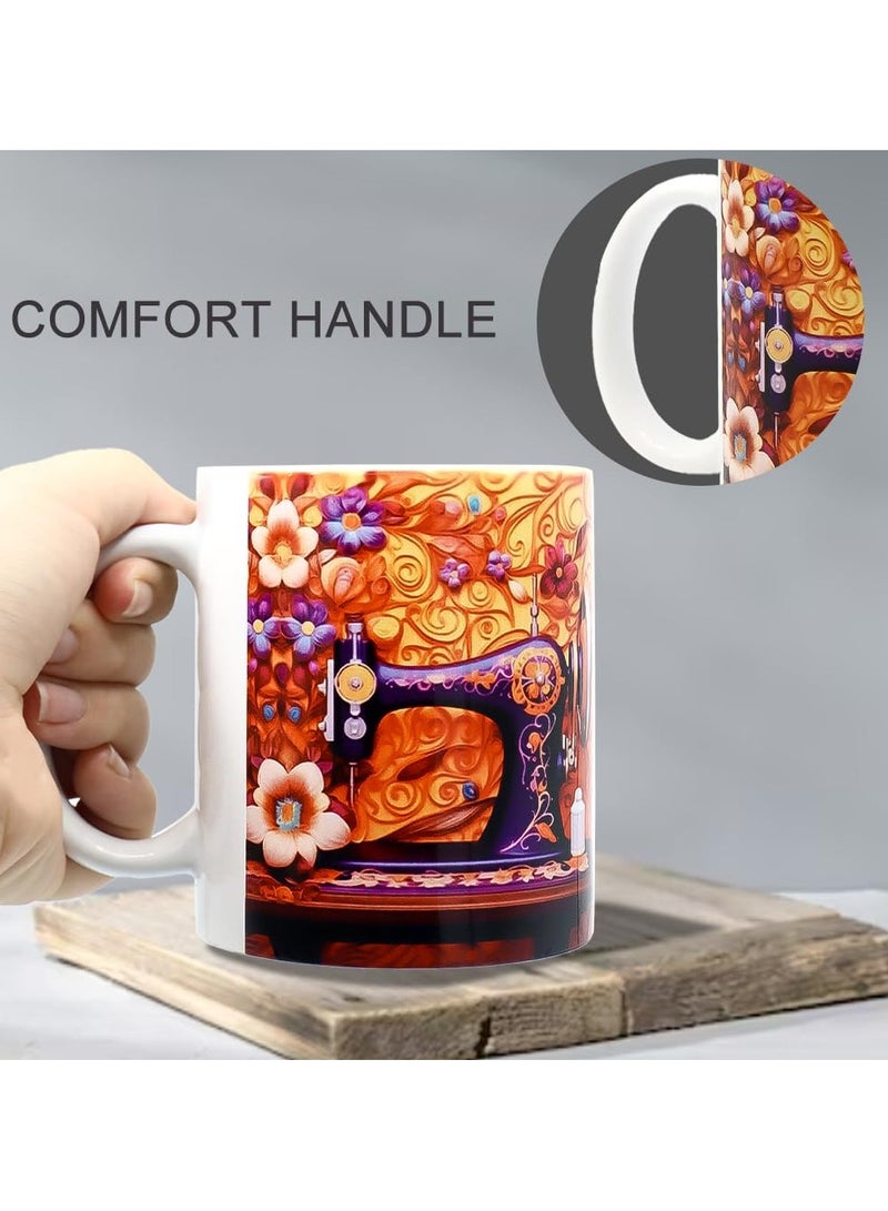 SYOSI Funny Mug - 11oz Sewing Mug Coffee Mug Cup Ceramic Water Botter, Multi-Purpose Sewing Coffee Mug Suitable for Indoor Office Home Travel Party - Image 4