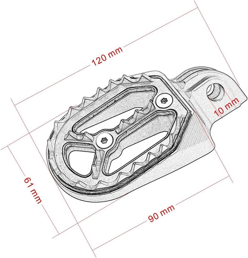 QASULER Motorcycle Footrest Pegs - Image 2