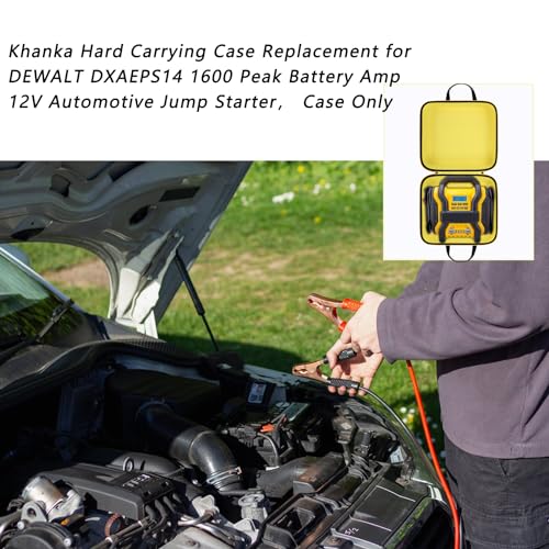 khanka Hard Carrying Case Replacement for DEWALT DXAEPS14 1600 Peak Battery Amp 12V Automotive Jump Starter/Power Station/Power Inverter, Case Only - Image 5