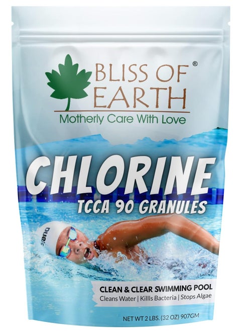 Japanese Chlorine Powder for Pool, Clean & Clear Swimming Pool, Kills Bacteria & Stops Algae, Pool Disinfectant Granular Chlorine, 907g