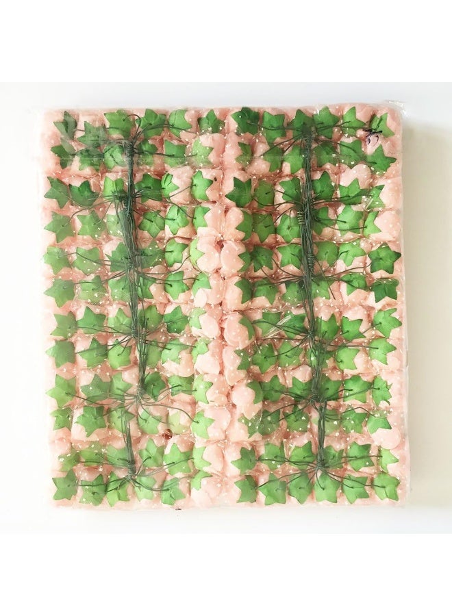 Artfen Mini Fake Rose Flower Heads 144pcs Mini Artificial Roses DIY Wedding Flowers Accessories Make Bridal Hair Clips Headbands Dress Bottom add Gauze ChampagnePink - Image 3