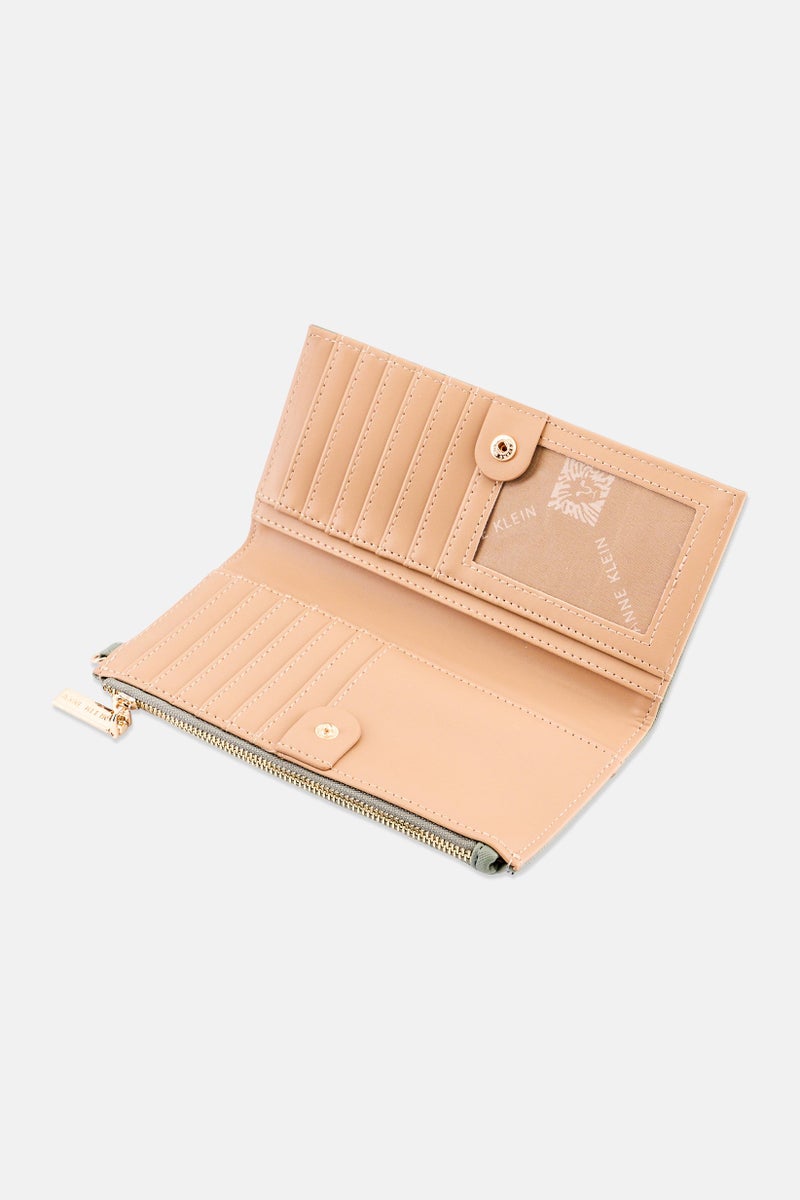 ANNE KLEIN Women Brand Logo Bifold Wristlet Wallet, Olive - Image 3