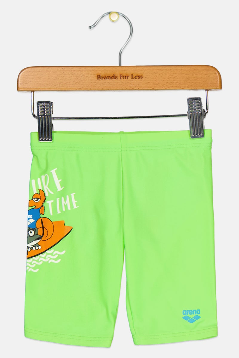 arena شورتات جينز قصيرة مطبوعة للأولاد الصغار، لون ليموني - Image 1