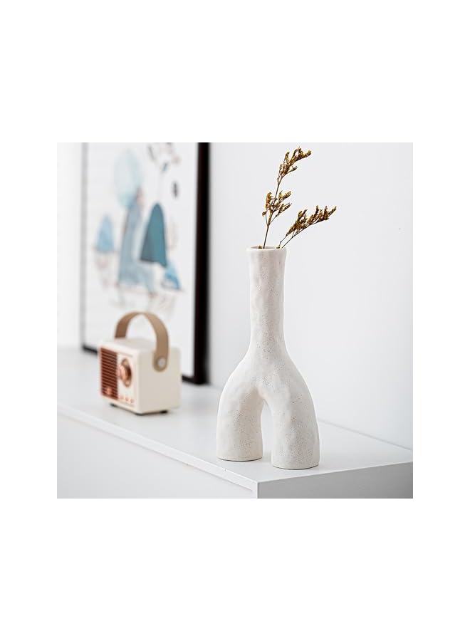 The Bros Hollow Ceramic Vase Set, Modern Vase for Nordic Minimalist Book Style Shelf Decor, Aesthetic Vases for Trendy Home Living Room Entryway Coffee Table Decorative (A) - Image 5