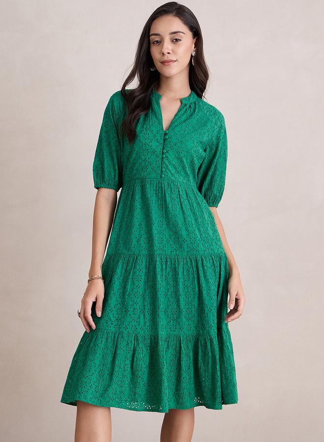 Femmella Eyelet Tiered Dress  - Image 1