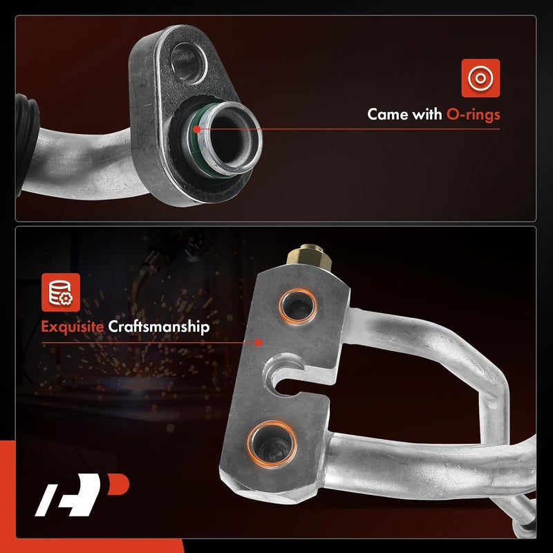 A-Premium A/C Manifold Suction and Discharge Hose Assembly for Ford E-350/E-450 Super Duty 2008-2010 V8 6.0L Turbocharged - Image 3