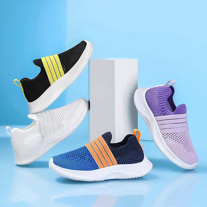 Children'S Shoes Boys And Girls Single Mesh Shoes Summer Thin Breathable Mesh Surface Slip-On Soft Bottom Casual Children'S Sneaker - Image 2