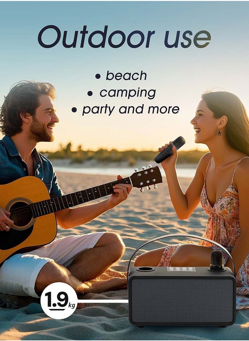 Magic Star Magic Star Pulz Mini Karaoke WJ-A810 with 2 Wireless Microphones - Black  - Image 4