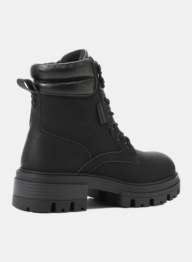 Dejavu Shoes GER-DVTX-019 Speciality Boots With Lace And Zipper Closure - black  For Women - Image 3