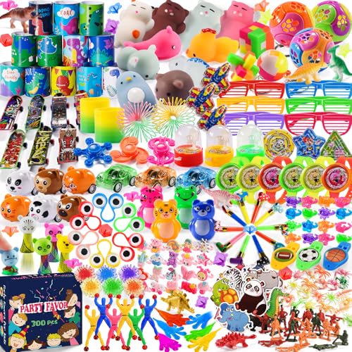 Yutin 300 PCS Party Favor for Kids Goodie Bags Stuffers, Prize Box Toys for Kids Classroom Bulk, Small Fidget Toys Pinata Fillers, Treasure Chest for Students Rewards, Carnival Prizes, Birthday Gifts - Image 1