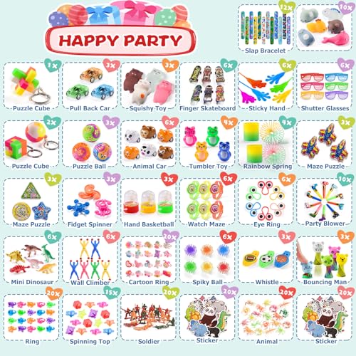 Yutin 300 PCS Party Favor for Kids Goodie Bags Stuffers, Prize Box Toys for Kids Classroom Bulk, Small Fidget Toys Pinata Fillers, Treasure Chest for Students Rewards, Carnival Prizes, Birthday Gifts - Image 4