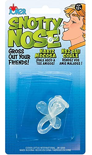 Loftus JW-0099 Joker Snotty Nose Gross Realistic Long Booger Prop 3In Prank  Green - Image 1