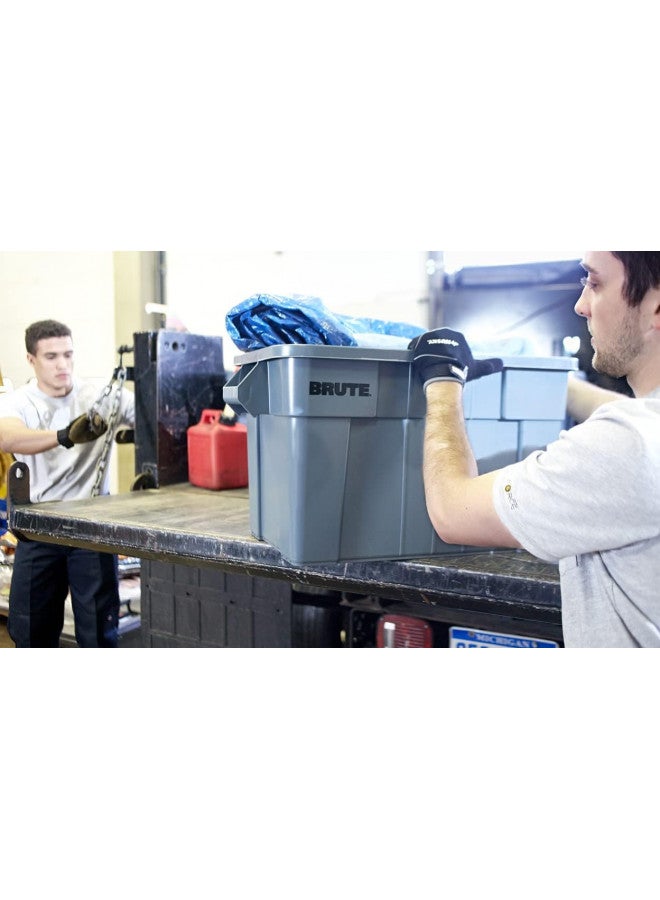 Rubbermaid Rubbermaid Commercial Products Brute Tote Storage Container With Lid, 20- Gallon, Gray (FG9S3100GRAY) Pack of 1  - Image 4