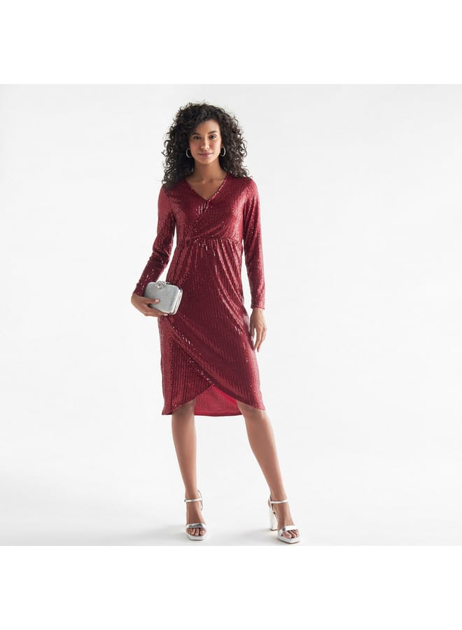 Splash FAV Sequin Wrap Dress  - Image 1