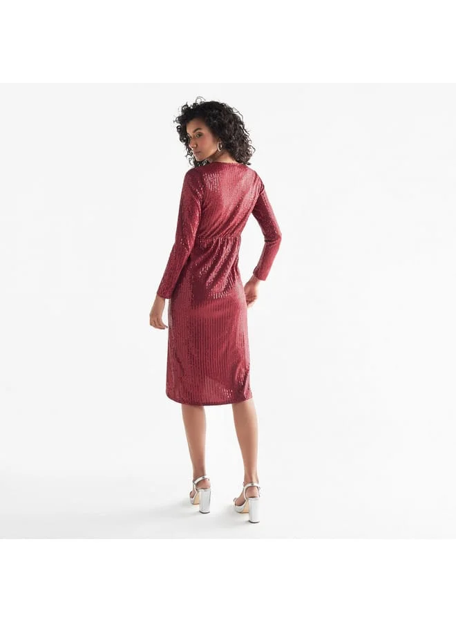 Splash FAV Sequin Wrap Dress