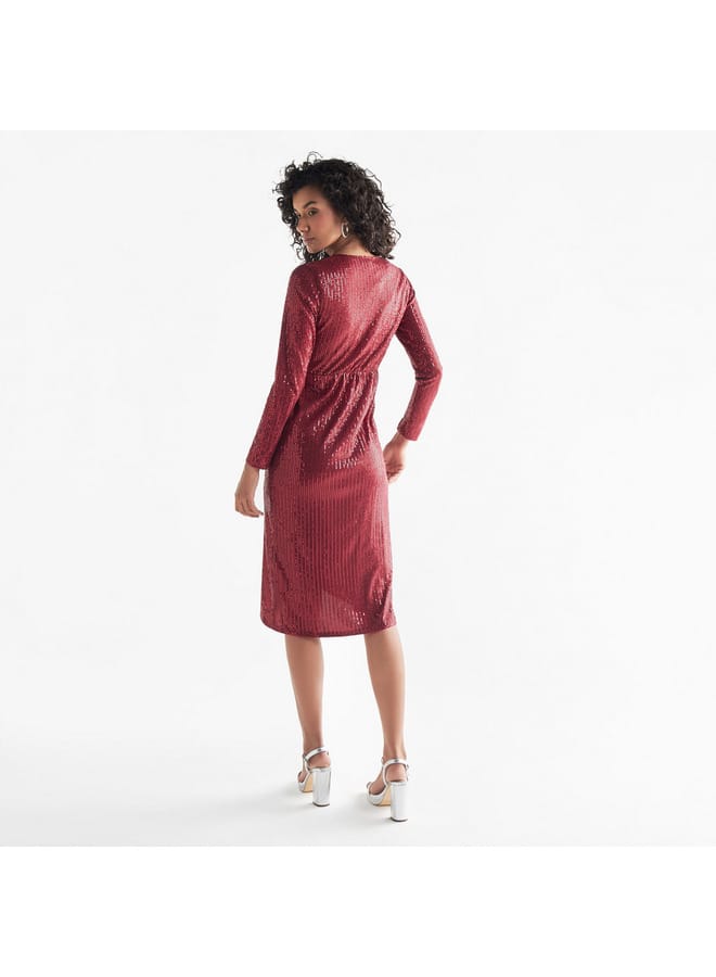 Splash FAV Sequin Wrap Dress  - Image 3
